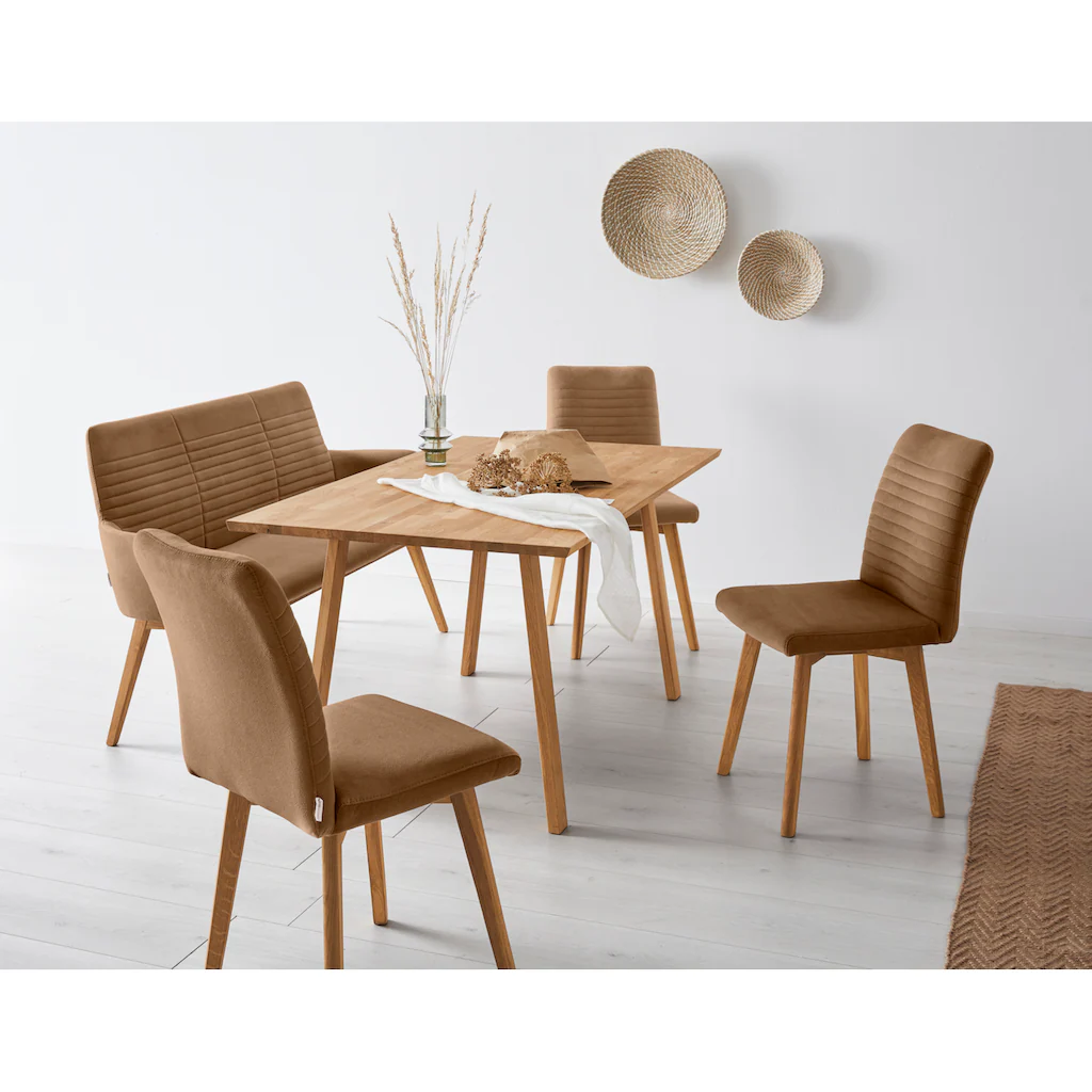 OTTO products Sitzbank »Alessja« (1 St.) Breite 160 cm Bezug aus Microfaser Gestell aus Eiche Massivholz kaufen Zeitbegrenzte Promotion