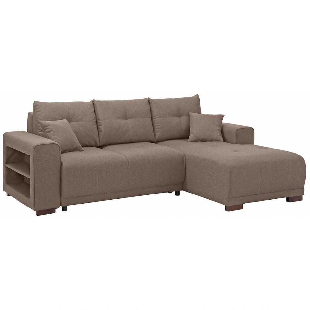 Home affaire Ecksofa »Viborg L-Form« mit Regal in der Armlehne wahlweise mit Bettfunktion kaufen