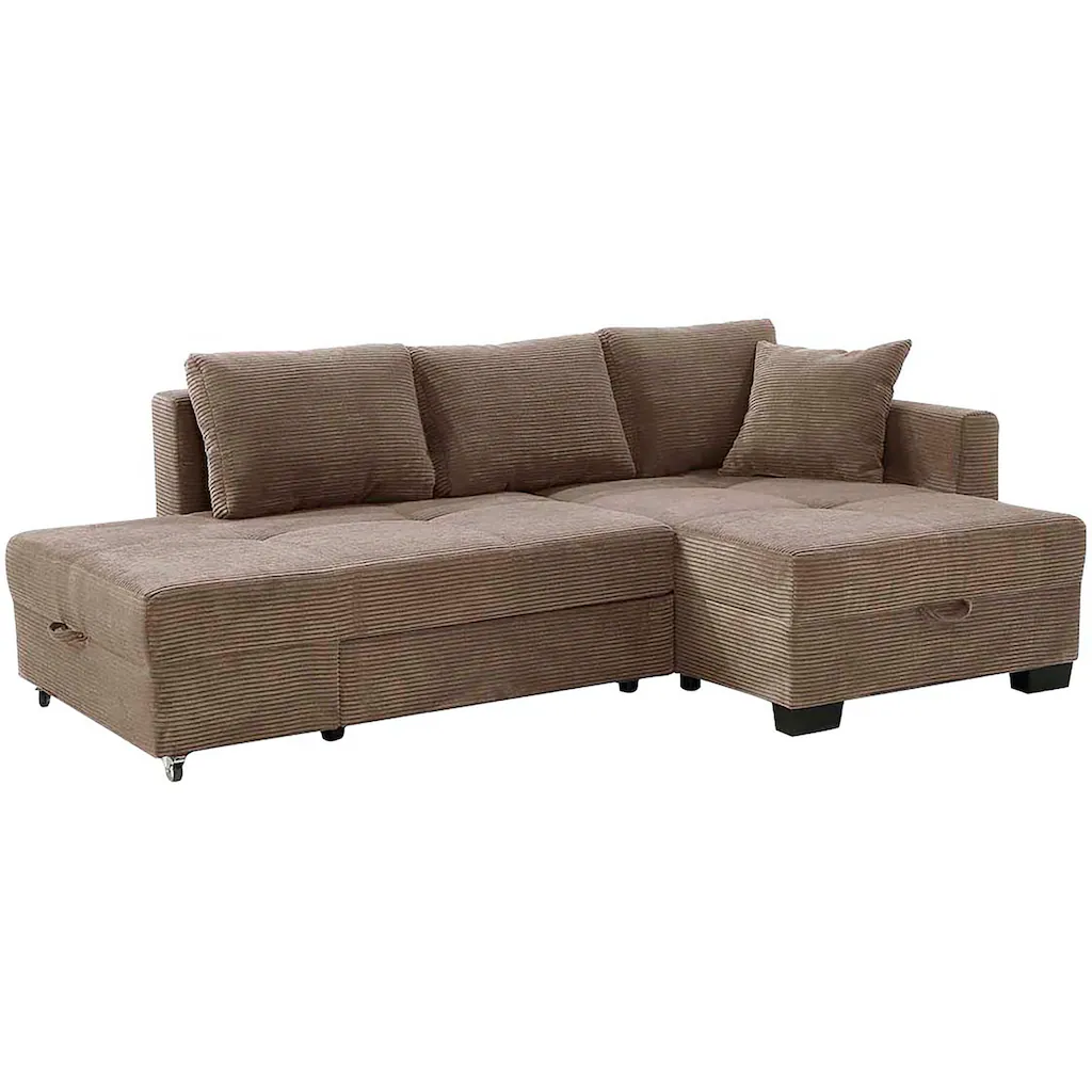 Jockenhöfer Gruppe Ecksofa »Fantasy Dreh-Schwenk-Ottomane« inklusive Relax- und Schlaffunktion Ottomane links/ rechts montierbar Hotsell
