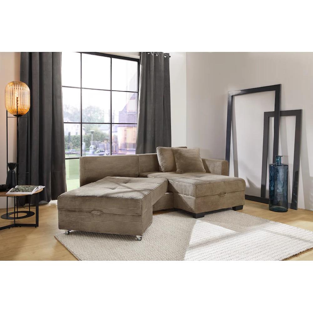 Jockenhöfer Gruppe Ecksofa »Fantasy Dreh-Schwenk-Ottomane« inklusive Relax- und Schlaffunktion Ottomane links/ rechts montierbar Hotsell