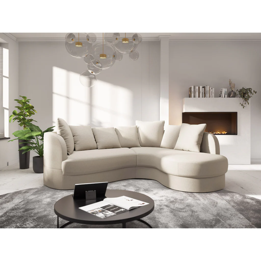 sit&more Ecksofa »Samba L-Form« moderne organische Form inkl. 7 loser Rückenkissen kaufen