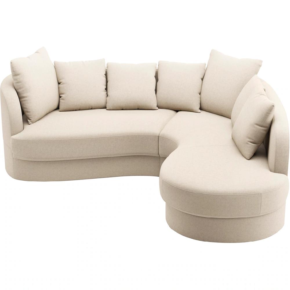 sit&more Ecksofa »Samba L-Form« moderne organische Form inkl. 7 loser Rückenkissen kaufen Schlussverkauf