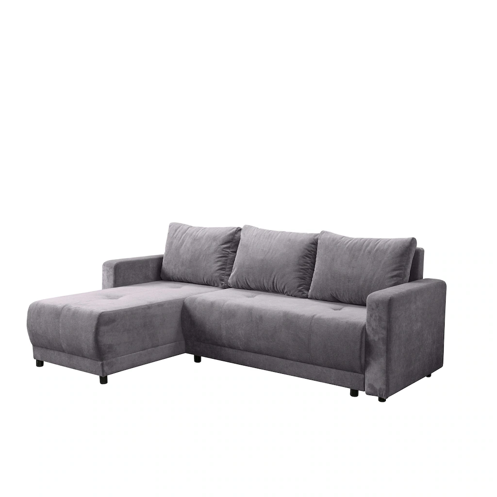 INOSIGN Ecksofa »Navarra Schlafsofa 230cm m. Bettfunktion (115/200cm) und Bettkasten« Recamiere beidseitig montierbar in Cord kaufen Großer Ausverkauf