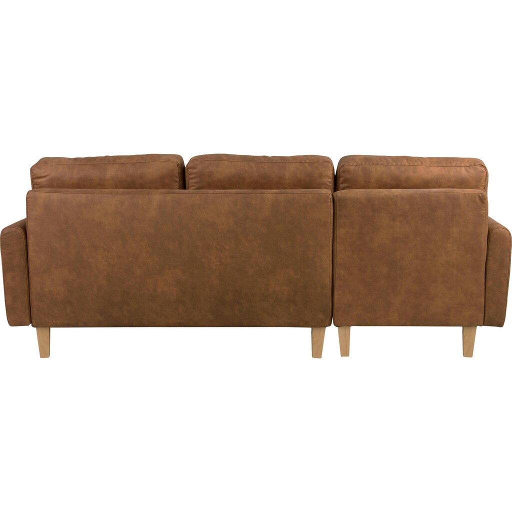 Home affaire Ecksofa »TRIPLO optionale Schlafsofa mit Bettkasten Maße B/T/H: 234/164/89 cm« L-Form wahlweise mit Bettfunktion - Liegefläche 132x210 cm Begrenztes Angebot