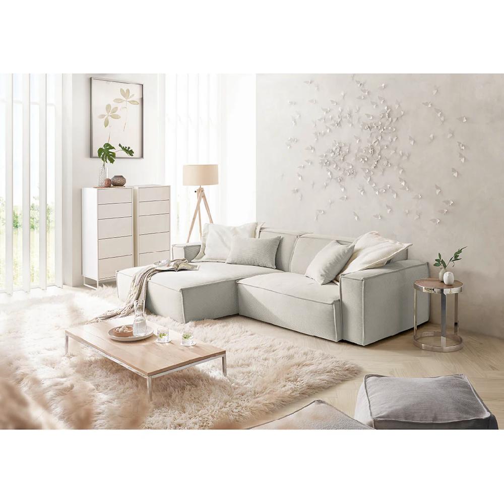 3C Candy Ecksofa »Matteo in elegant kubischer Formensprache bequem L-Form« mit auffälliger Kedernaht Feincord-Bezug Lounge-Charakter kaufen Valentinstagsangebot