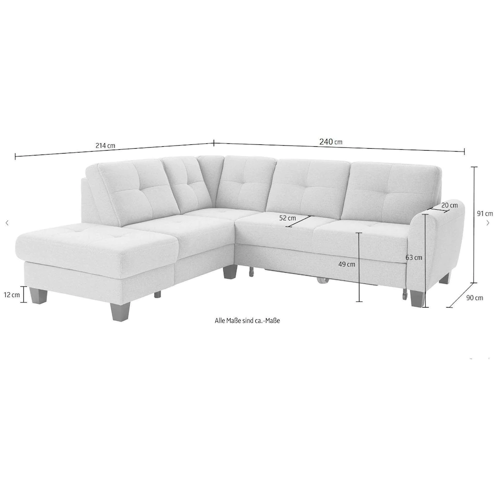 sit&more Ecksofa mit Bettfunktion online kaufen Lagerräumung