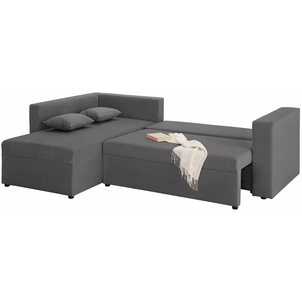 Home affaire Ecksofa »Pur« mit Bettfunktion und Bettkasten Online Outlet