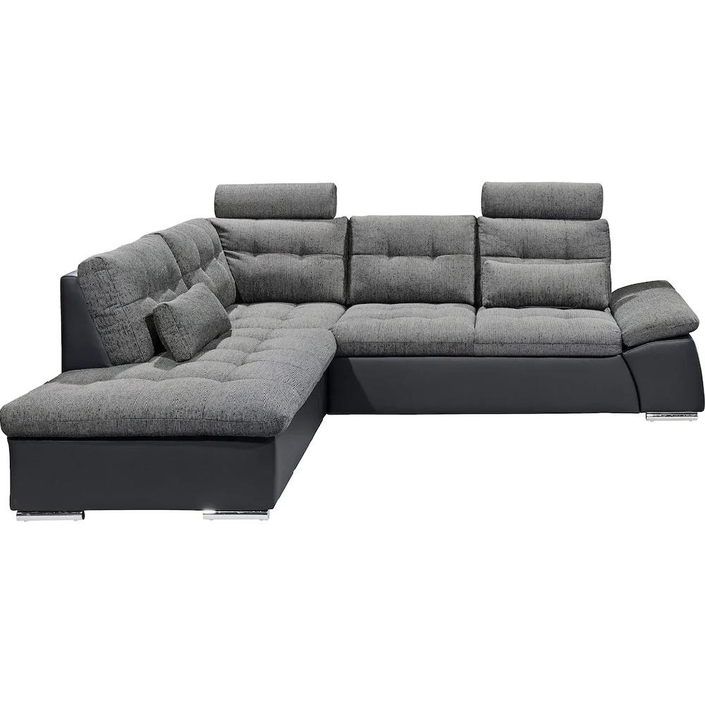 ED EXCITING DESIGN Ecksofa »Jakarta L-Form« mit Bettfunktion Kopfstützen Nierenkissen etc. kaufen Zeitlich begrenztes Angebot