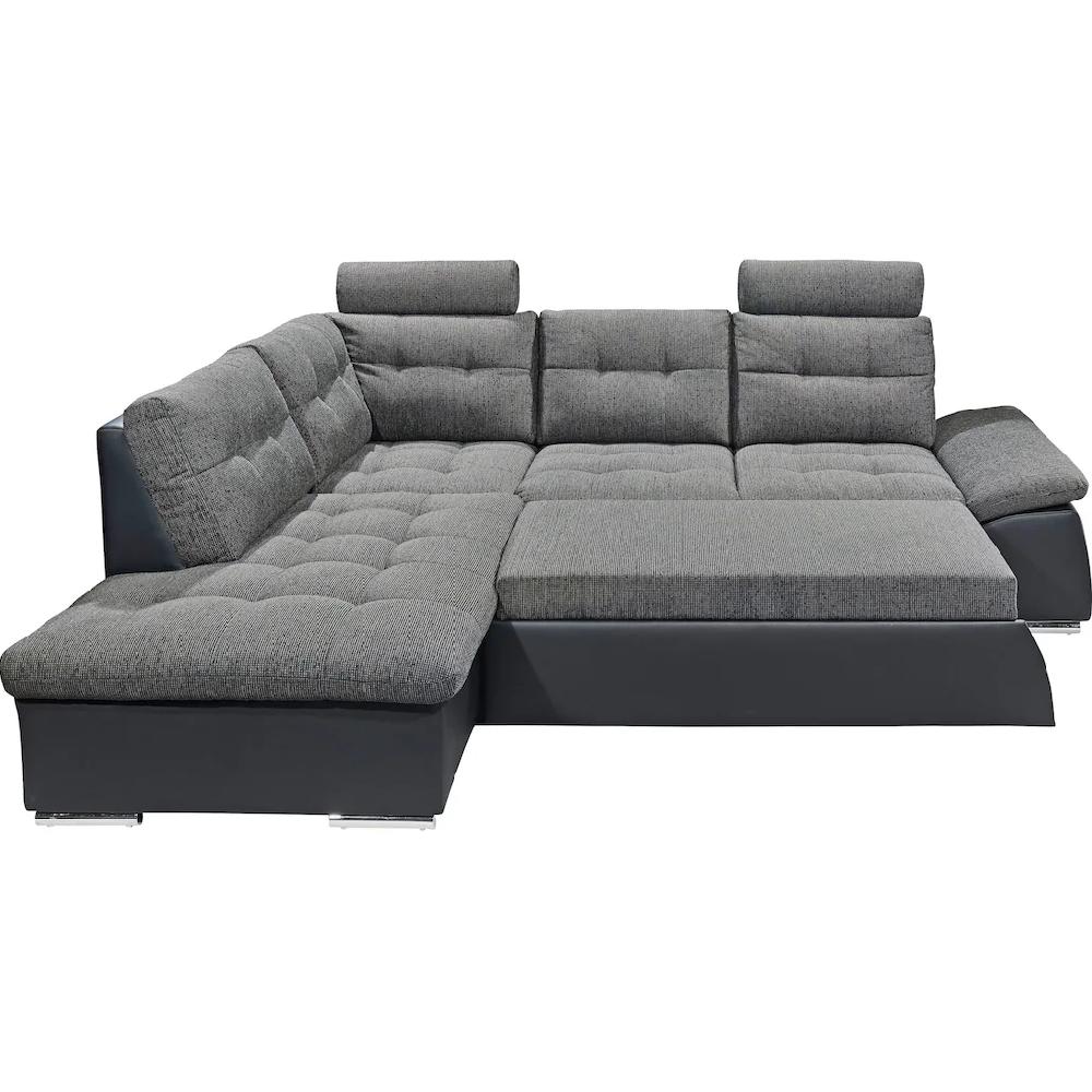 ED EXCITING DESIGN Ecksofa »Jakarta L-Form« mit Bettfunktion Kopfstützen Nierenkissen etc. kaufen Zeitlich begrenztes Angebot