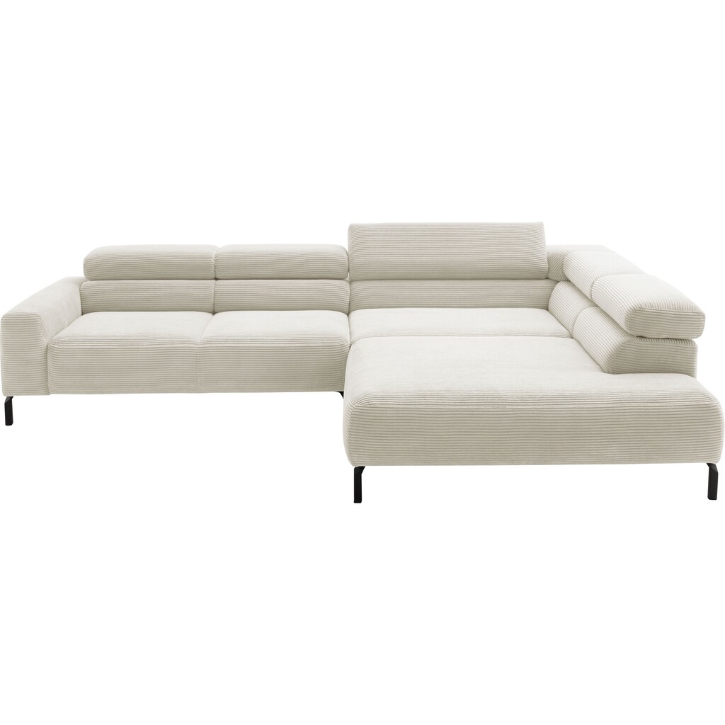 Places of Style Ecksofa »Antonelli L-Form incl. Kopfteilverstellung Breite 312 cm« wahlweise elektrische Sitztiefenverstellung kaufen Große Rabatte
