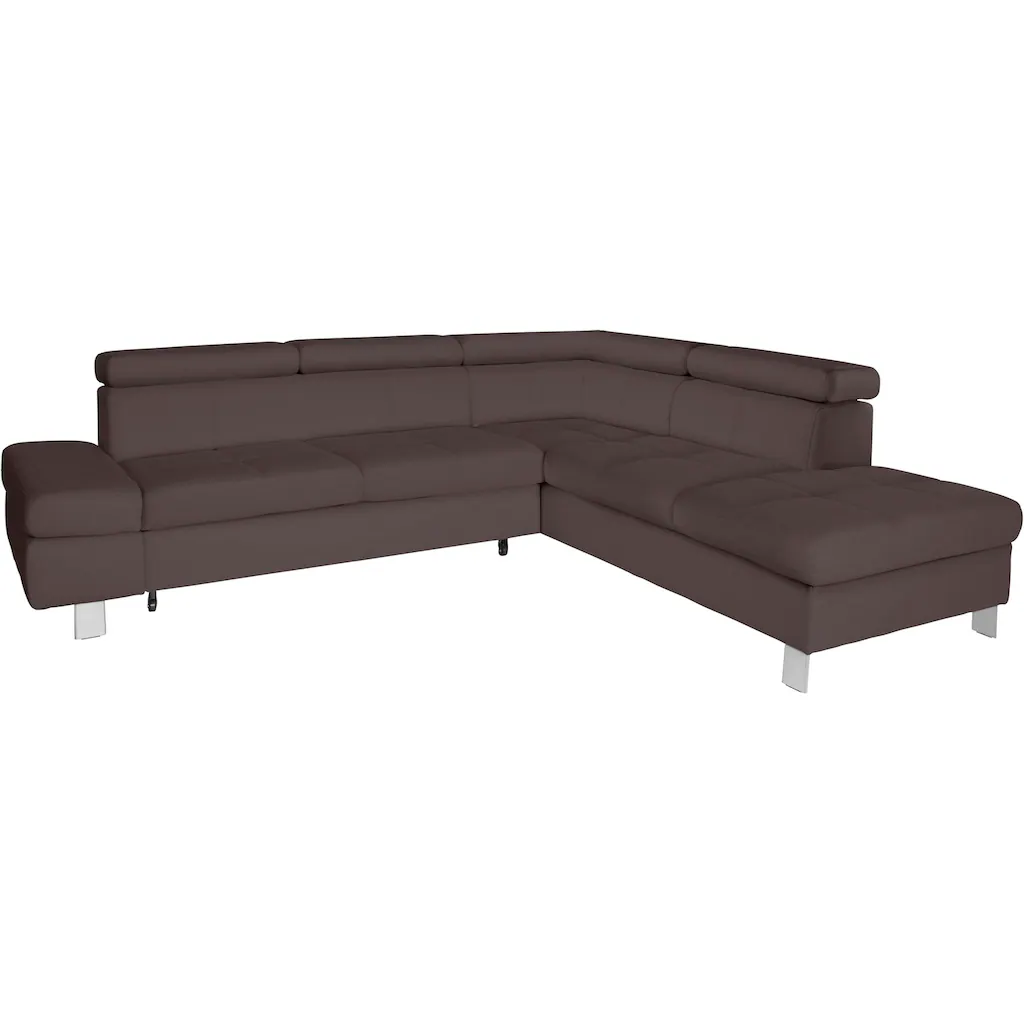 exxpo - sofa fashion Ecksofa »Fiji L-Form« mit Kopf- bzw. Rückenverstellung wahlweise mit Bettfunktion kaufen Saisonale Angebote