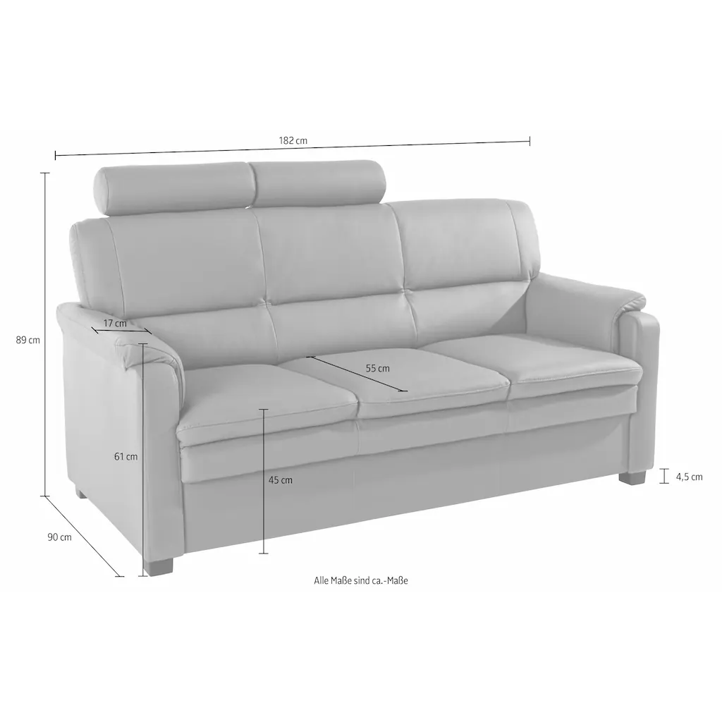 sit&more 3-Sitzer »Pisa« mit Federkern kaufen Kauf eins, bekomm eins gratis