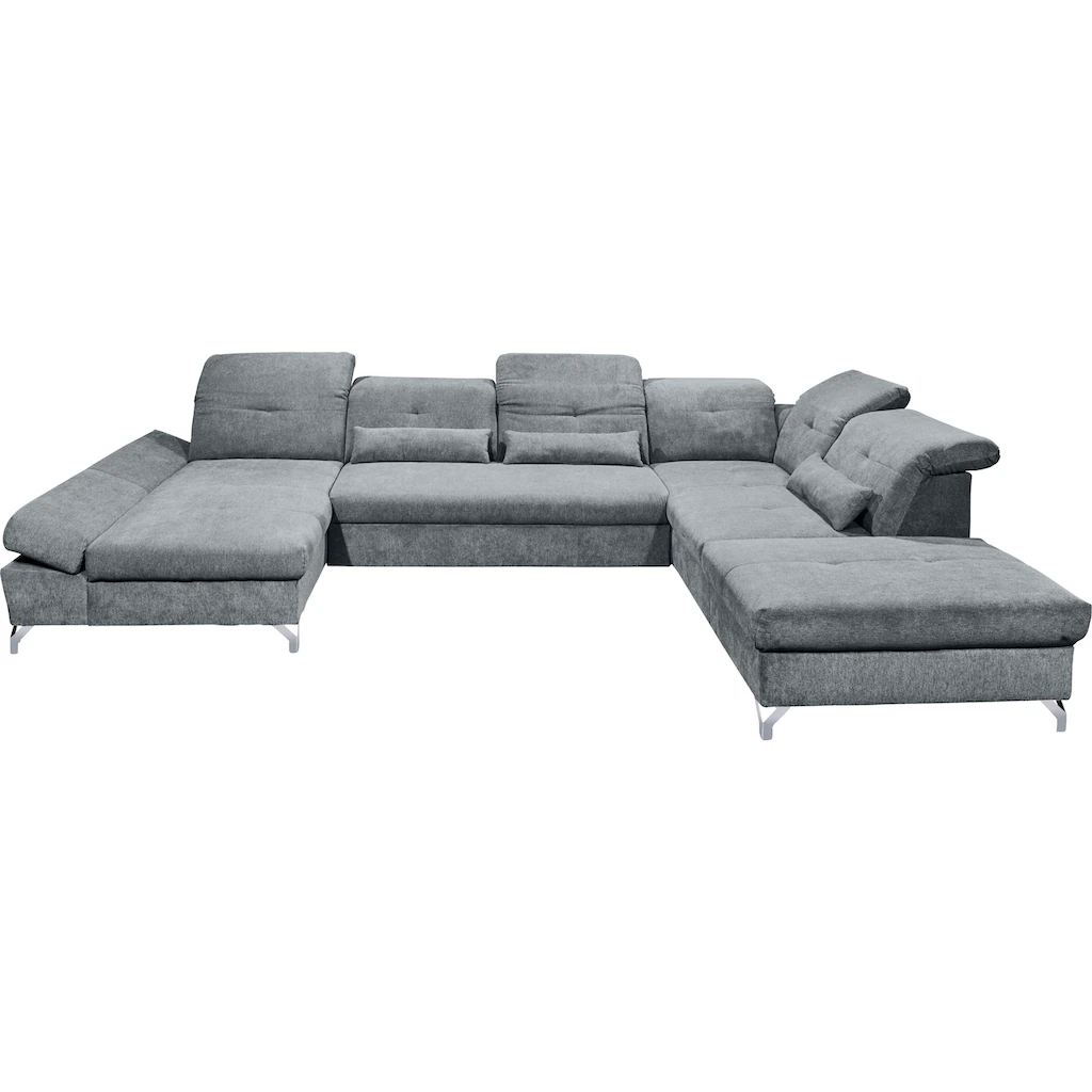 ED EXCITING DESIGN Wohnlandschaft »Melfi U-Form« mit Bettfunktion Bettkasten Nierenkissen frei im Raum stellbar kaufen Neueste Stile