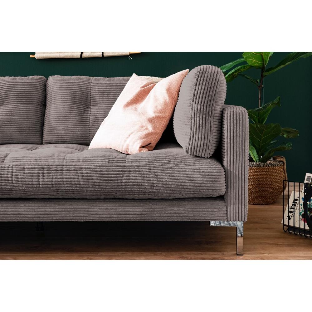 Trends by HG Ecksofa »Landau L-Form« in Cord-Stoff mit Metallfuß kaufen Bis zu 50% Rabatt