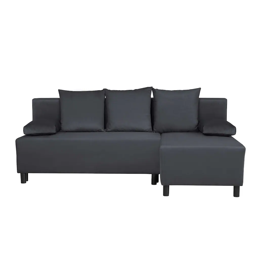 INOSIGN Ecksofa »IWALANI Schlafsofa mit Bettkasten Recamiere beidseitig montierbar« L-Form B/T/H 199/135/83 cm Struktur weich & Velvet Nur noch ein Tag übrig