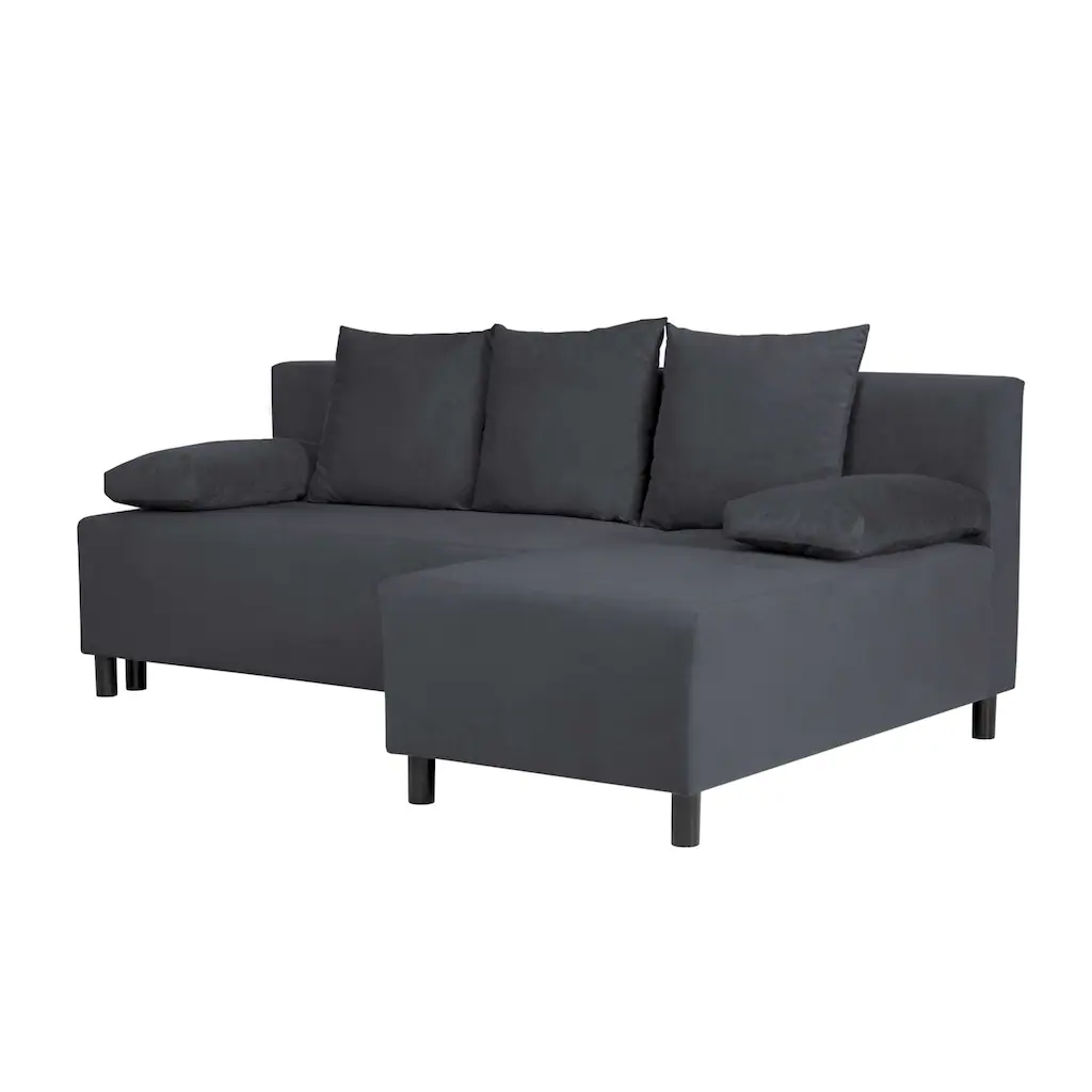 INOSIGN Ecksofa »IWALANI Schlafsofa mit Bettkasten Recamiere beidseitig montierbar« L-Form B/T/H 199/135/83 cm Struktur weich & Velvet Nur noch ein Tag übrig