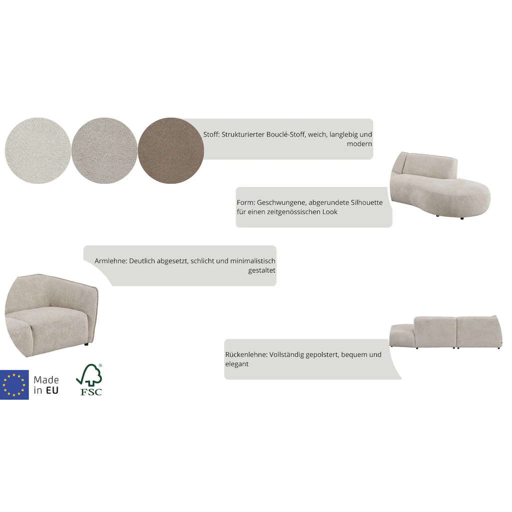 andas Ecksofa »Ostrup« schlichtes modernes Design in verschiedenen Farben kaufen Clearance-Verkauf