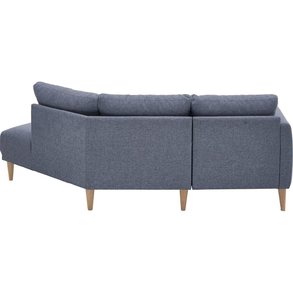 ATLANTIC home collection 2 5-Sitzer »Elvis« Polsterecke mit offenem Ende im skandinavischen Stil Massivholzfüße kaufen zollfrei