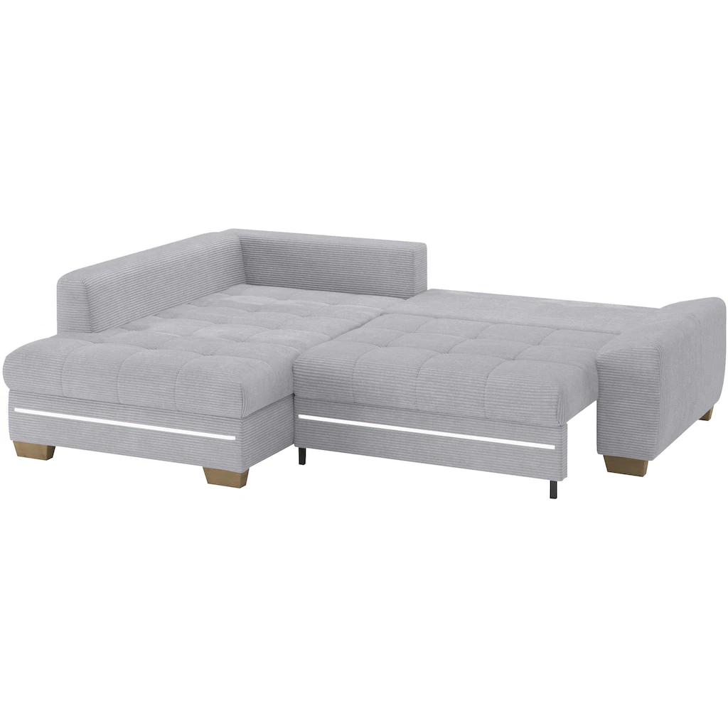 Mr. Couch Ecksofa »Nikita II L-Form« mit RGB-LED Beleuchtung wahlweise mit Bett Bettkasten Kaltschaum kaufen Blitzverkäufe