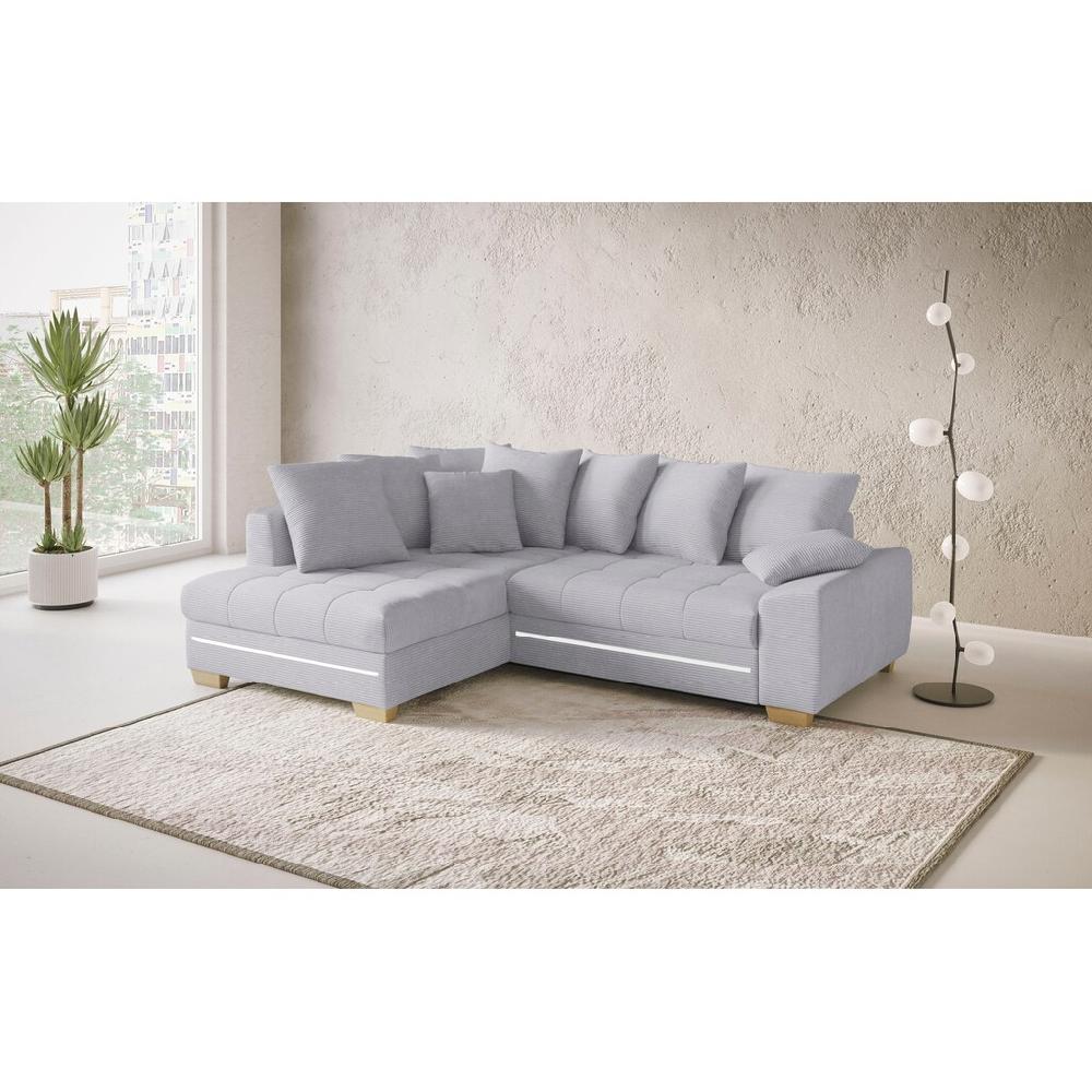 Mr. Couch Ecksofa »Nikita II L-Form« mit RGB-LED Beleuchtung wahlweise mit Bett Bettkasten Kaltschaum kaufen Blitzverkäufe