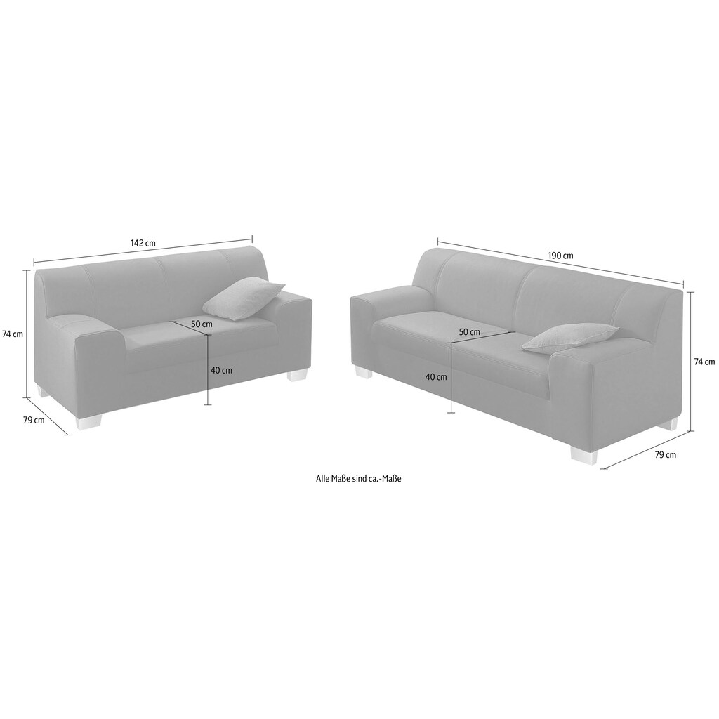 DOMO collection Polstergarnitur »Amando« (Spar-Set) bestehend aus 2er- und 3er-Sofa kaufen Großer Ausverkauf