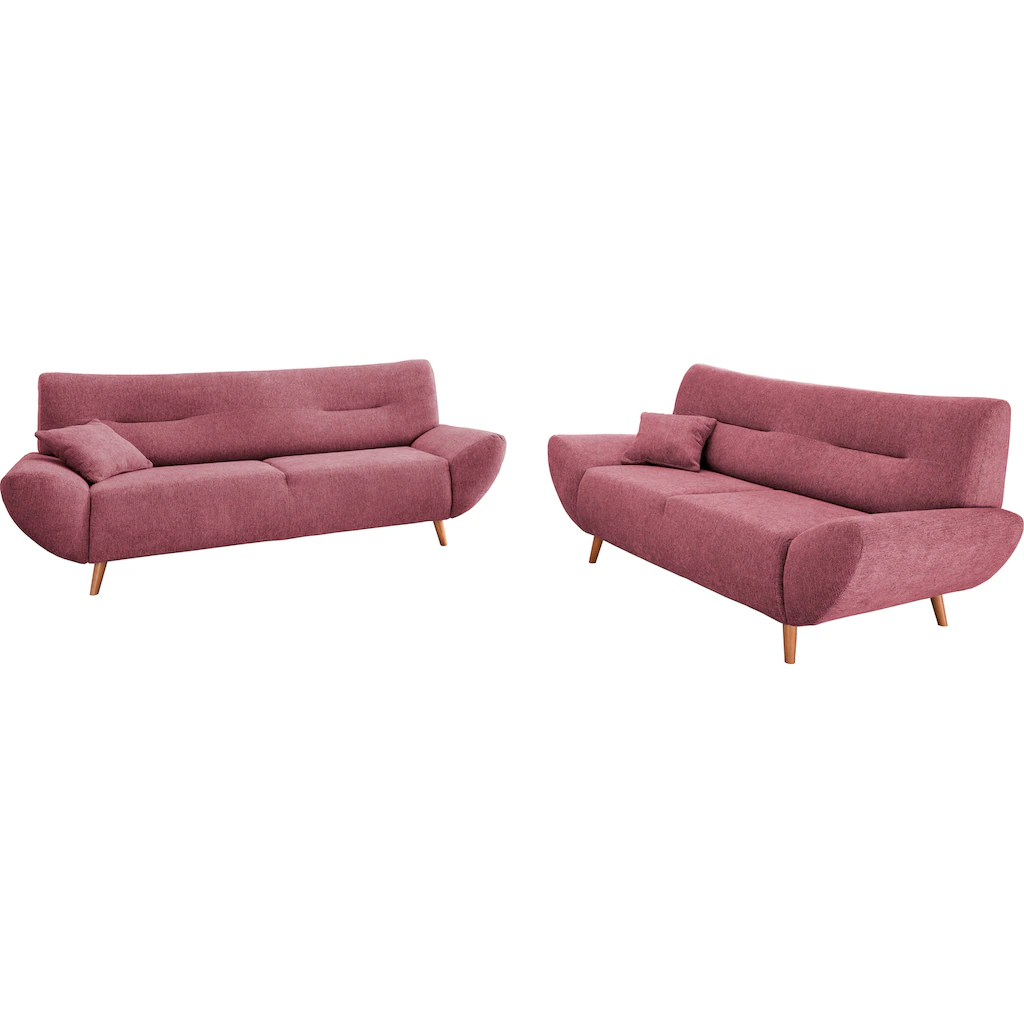 INOSIGN Polstergarnitur »Drago« (Set 2 tlg. 3-Sitzer und 2-Sitzer) als Sessel/Polsterecke erhältlich versch. Stoffe inkl. 2 Zierkissen kaufen Online Shopping