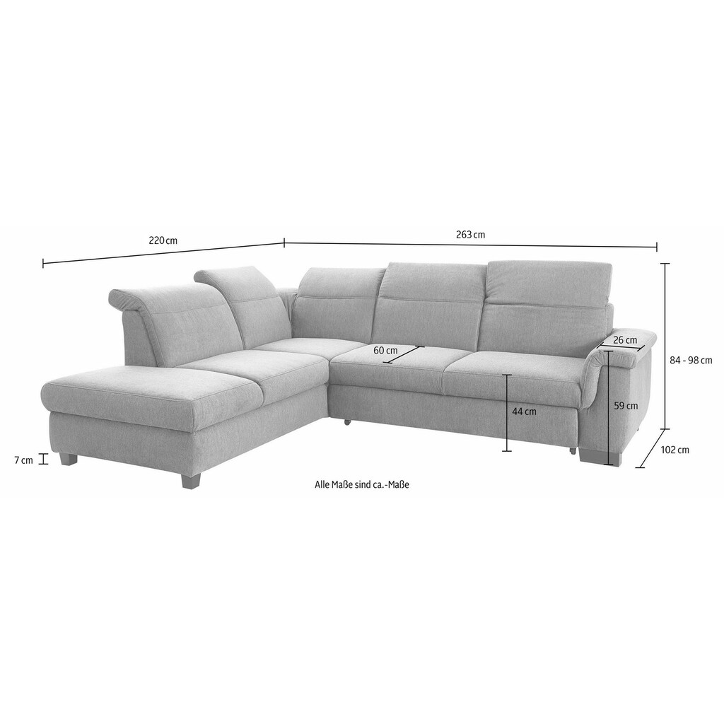 DOMO collection Ecksofa mit Rückenverstellung online kaufen Neueste Mode