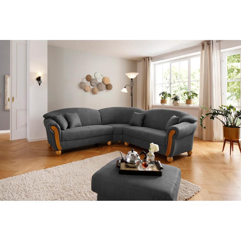 Home affaire Ecksofa »Milano Vintage L-Form« mit Federkern Bezug in Vintageoptik incl. 4 Zierkissen kaufen