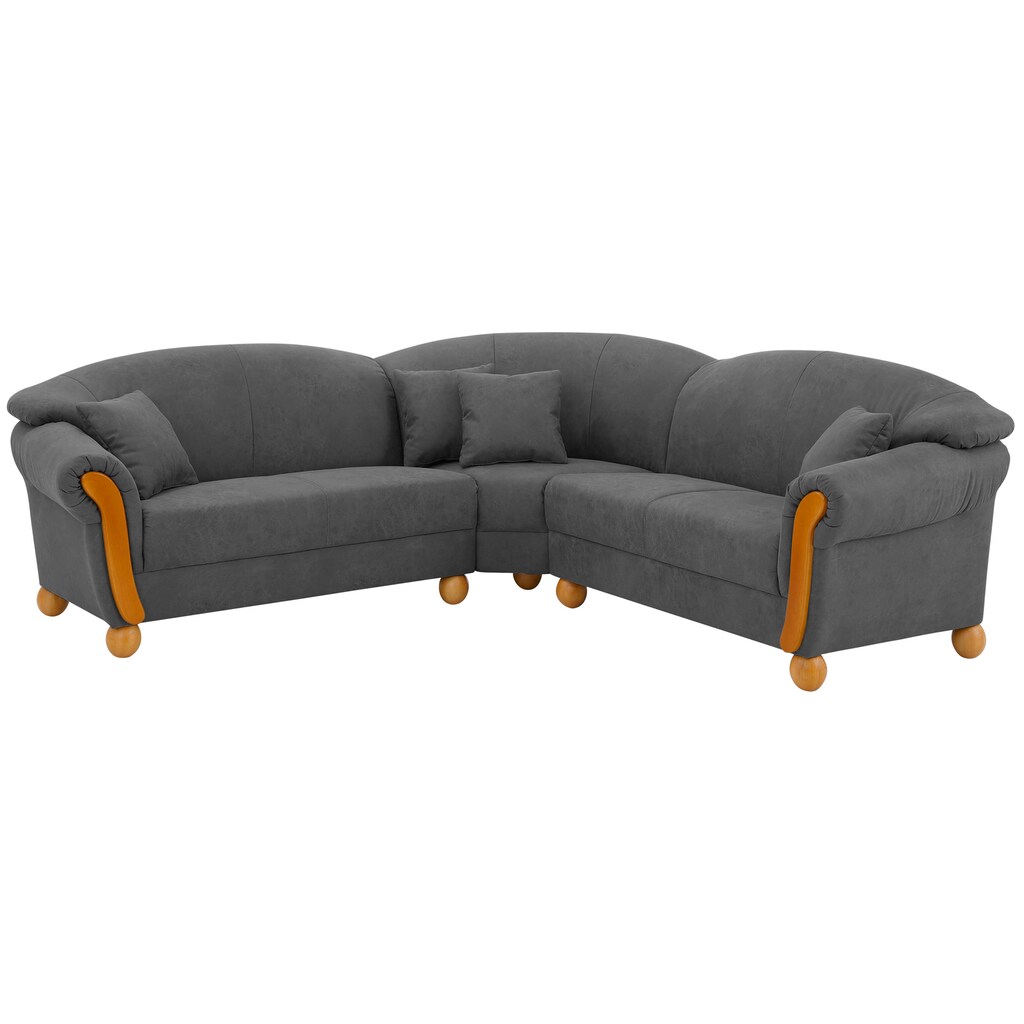 Home affaire Ecksofa »Milano Vintage L-Form« mit Federkern Bezug in Vintageoptik incl. 4 Zierkissen kaufen Kostenlose Rückgabe