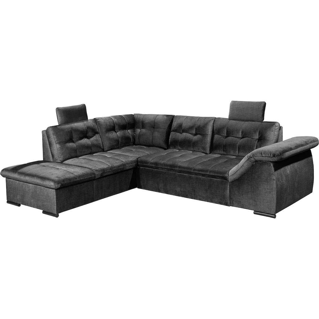 ED EXCITING DESIGN Ecksofa »Estrella L-Form« mit Bettkasten Schlaffunktion Kopfstützen Armteilverstellung kaufen Neueste Stile