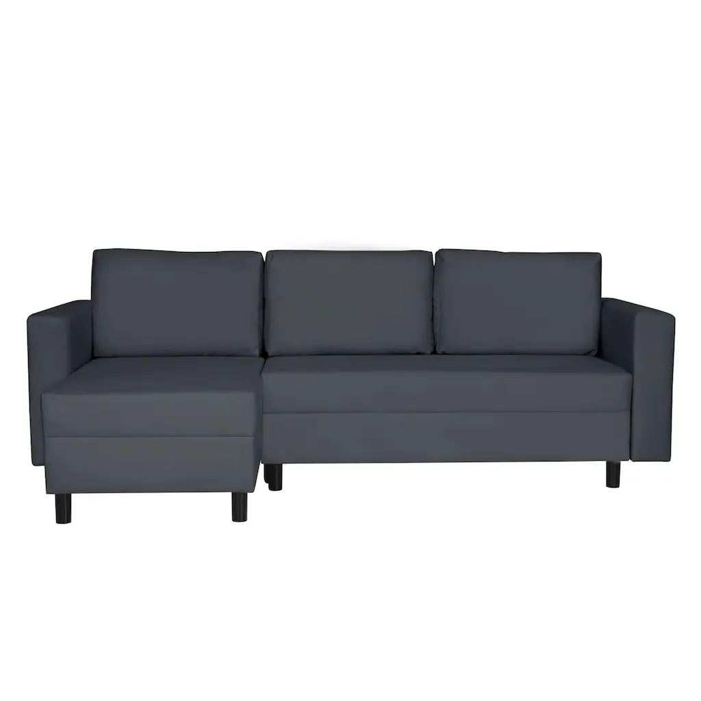 INOSIGN Ecksofa »GLENOE Schlafsofa mit Bettkasten Recamiere beidseitig montierbar« L-Form Maße B/T/H: 230/135/84 5 cm Velvet & Struktur weich Letzter Tag