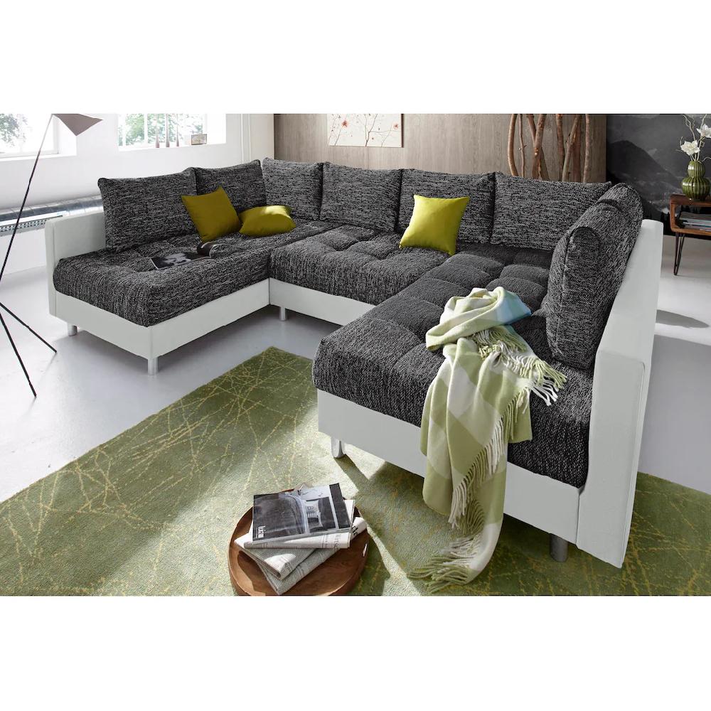 COLLECTION AB Wohnlandschaft »Antonia U-Form« mit Federkern und zusätzlichem Hocker kaufen