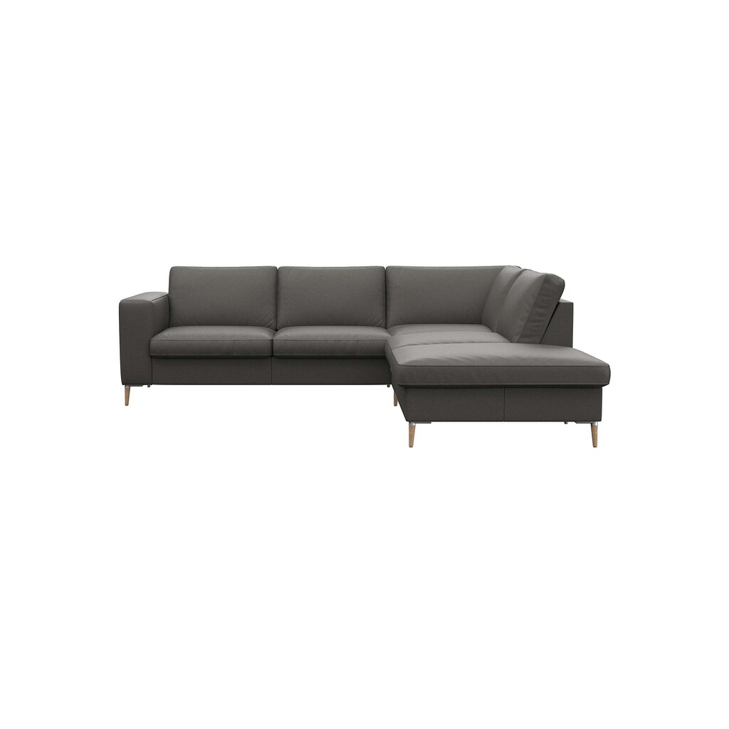 FLEXLUX Ecksofa »Fiore L-Form« breite Armlehnen Füße Alu/Eiche B/T 241/225 cm Kaltschaum im Sitz kaufen