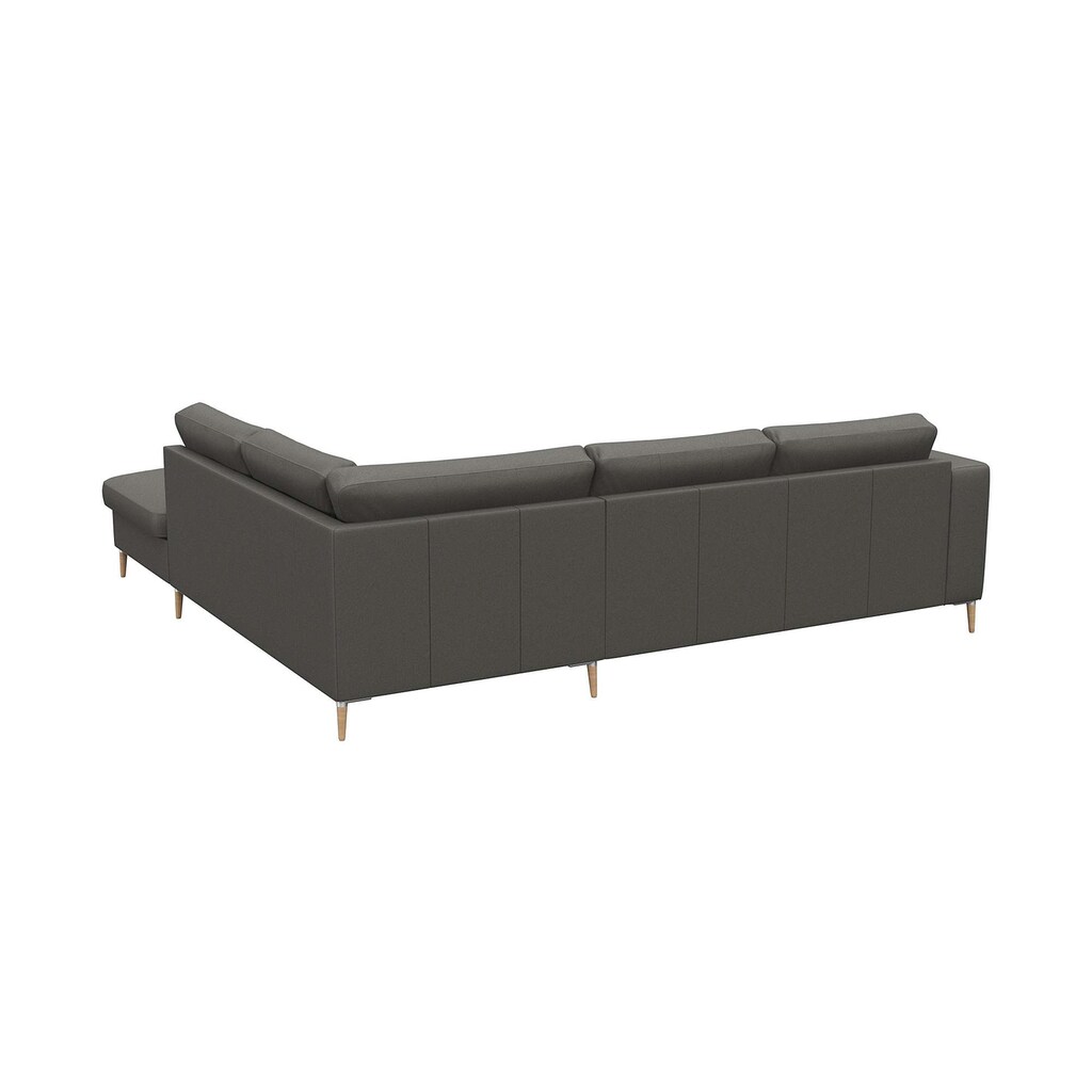 FLEXLUX Ecksofa »Fiore L-Form« breite Armlehnen Füße Alu/Eiche B/T 241/225 cm Kaltschaum im Sitz kaufen 50% Rabatt mit kostenlosem Versand