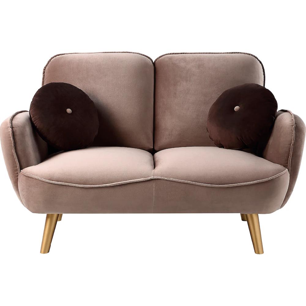ATLANTIC home collection 2-Sitzer »Ben« mit Welleunterfederung inkl. 2 Dekokissen goldenen Massivholzfüßen kaufen
