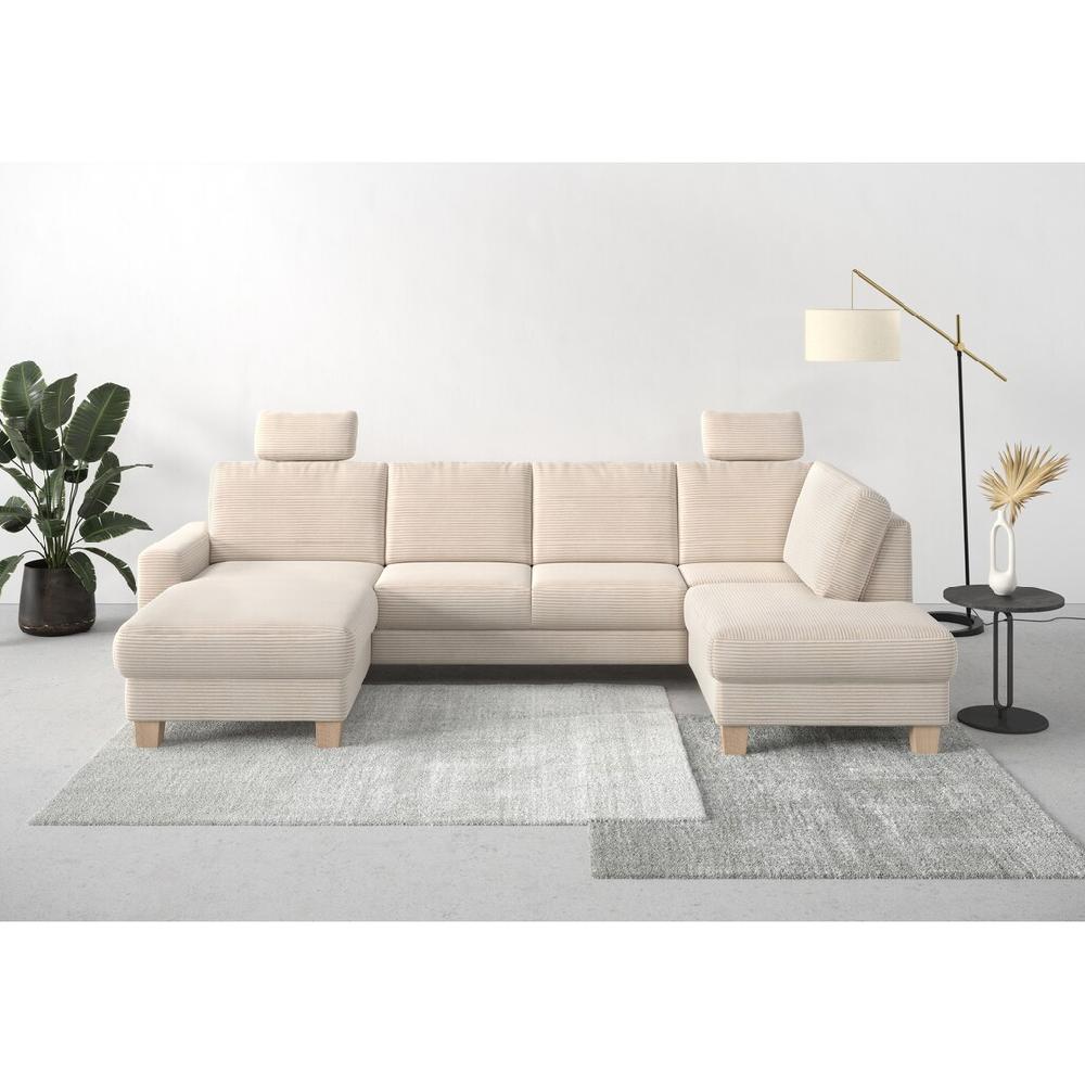 Home affaire Wohnlandschaft »Summer U-Form« mit oder ohne Bettfunktion und Bettkasten Cord-Bezug kaufen 50% Rabatt für begrenzte Zeit