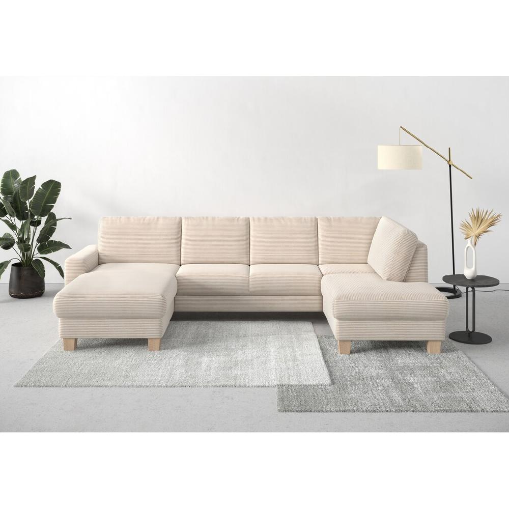 Home affaire Wohnlandschaft »Summer U-Form« mit oder ohne Bettfunktion und Bettkasten Cord-Bezug kaufen 50% Rabatt für begrenzte Zeit