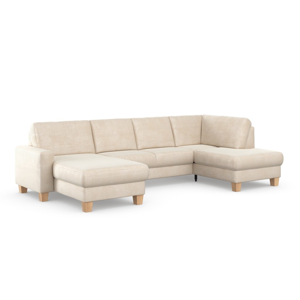 Home affaire Wohnlandschaft »Summer U-Form« mit oder ohne Bettfunktion und Bettkasten Cord-Bezug kaufen 50% Rabatt für begrenzte Zeit