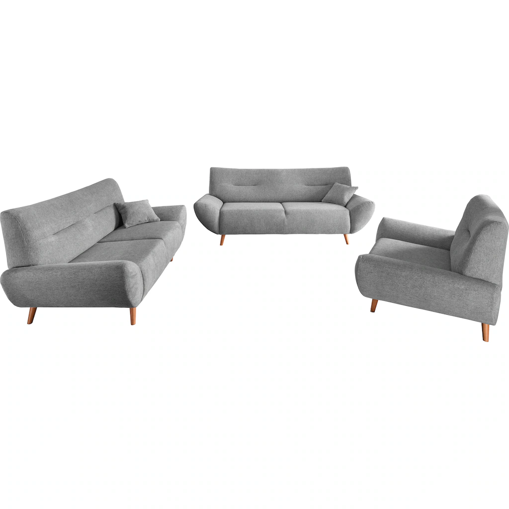 INOSIGN Polstergarnitur »Drago« (Set 3 tlg. 3-Sitzer 2-Sitzer und Sessel) als Sessel/Polsterecke erhältlich versch. Stoffe inkl. 2 Zierkissen kaufen im Angebot