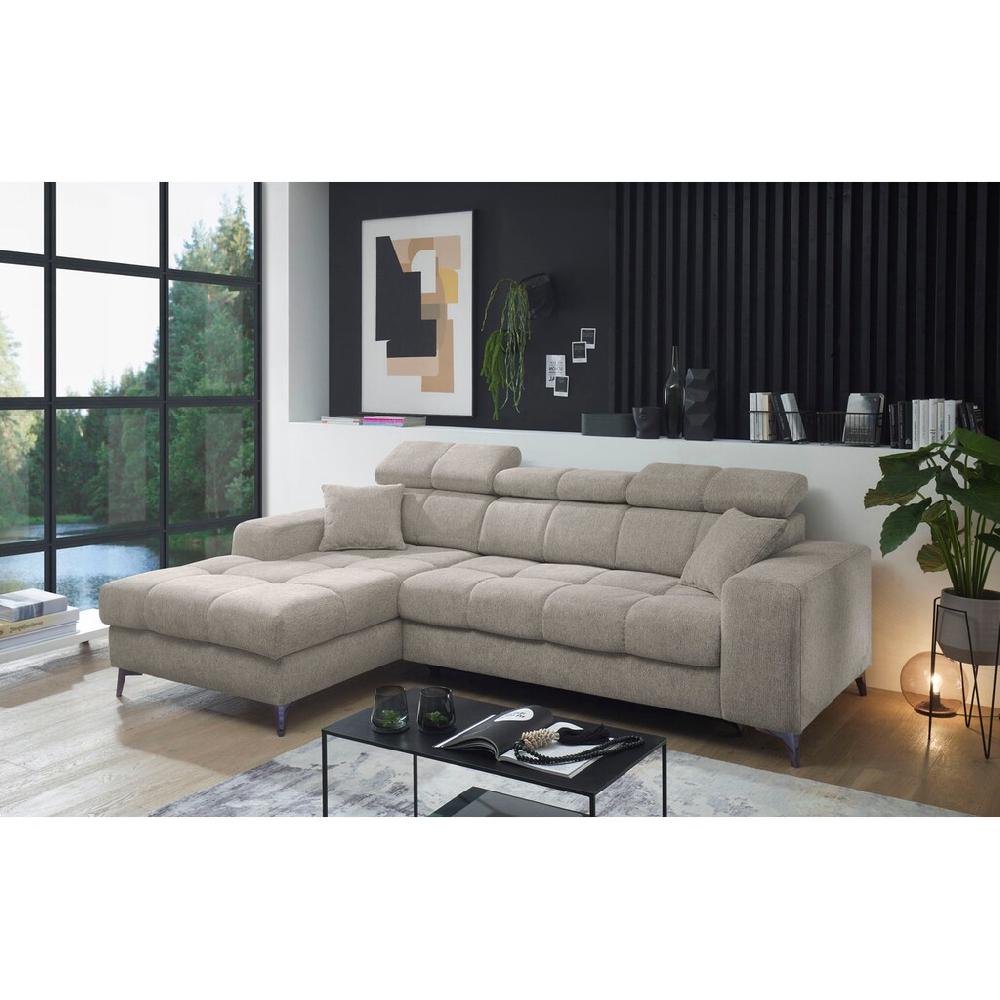 ED EXCITING DESIGN Ecksofa »Sydney L-Form« (2 St.) frei im Raum stellbar mit Bettkasten inkl. Kopfteilverstellung kaufen Kostenloser Versand