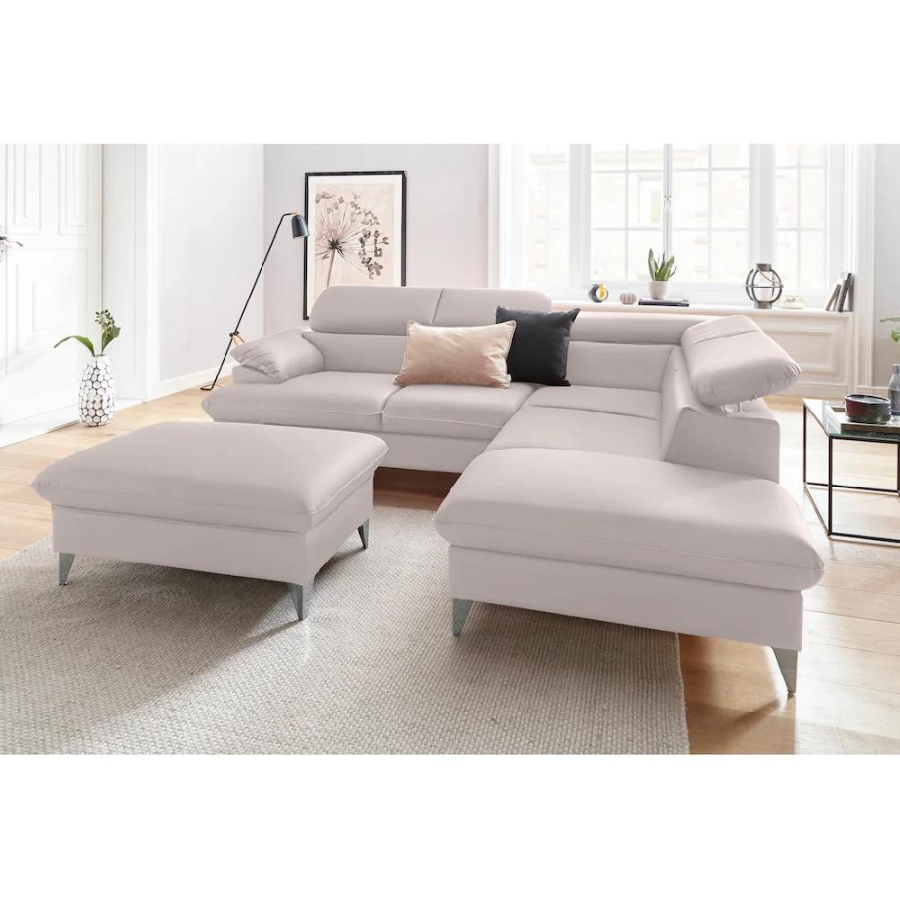 COTTA Polstergarnitur »Caluso« (2 tlg.) Set: bestehend aus Ecksofa Hocker Ecksofa inkl. Kopfteilverstellung kaufen