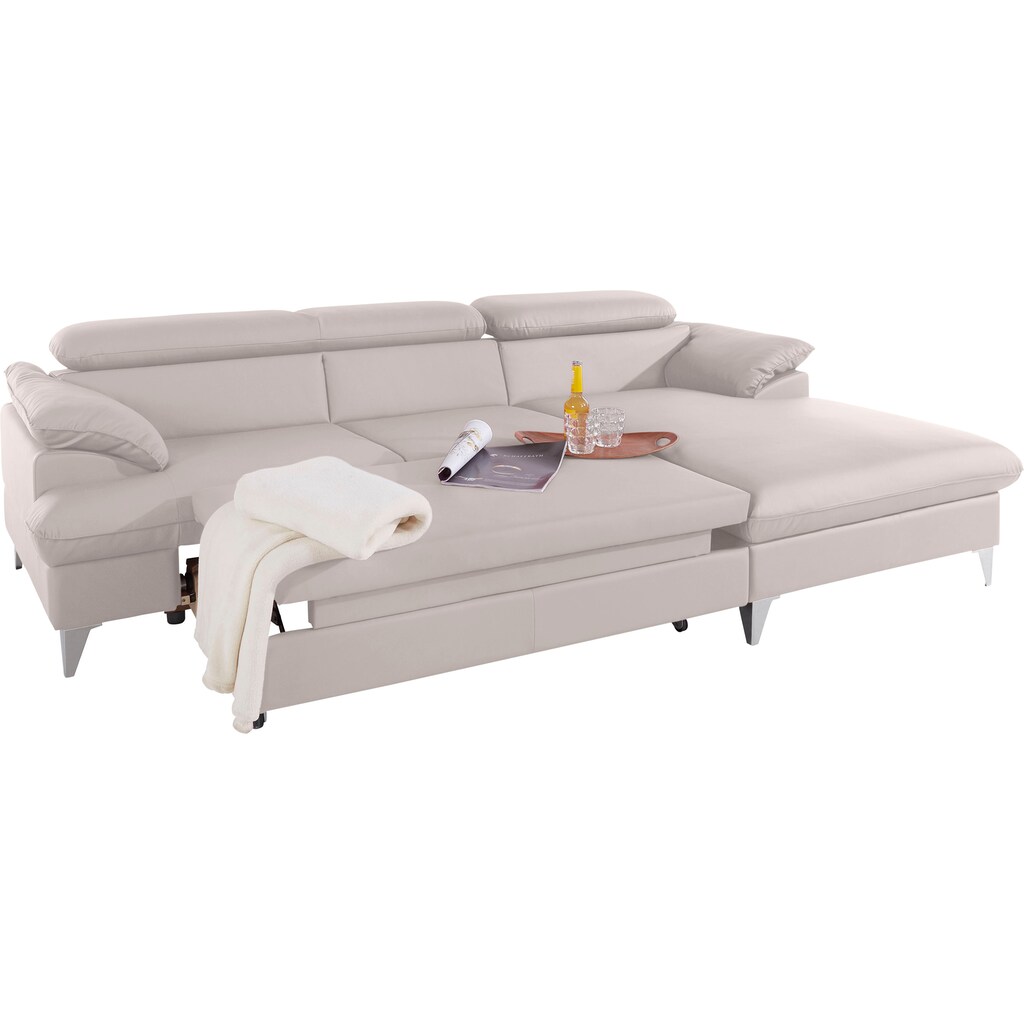 COTTA Polstergarnitur »Caluso« (2 tlg.) Set: bestehend aus Ecksofa Hocker Ecksofa inkl. Kopfteilverstellung kaufen Fabrik Onlineshop