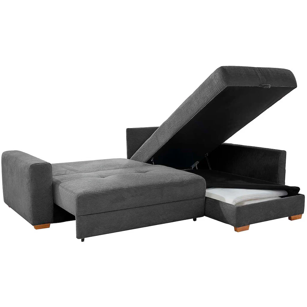 Jockenhöfer Gruppe Ecksofa »Sunset Dauerschlafsofa mit« Tonnentaschen-Federkern 5cm Kaltschaumtopper flexible montierbar Flash Sale
