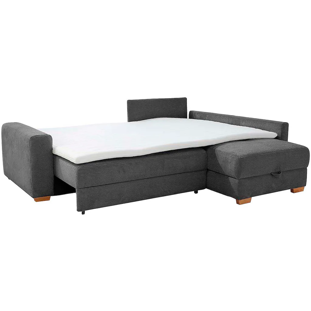 Jockenhöfer Gruppe Ecksofa »Sunset Dauerschlafsofa mit« Tonnentaschen-Federkern 5cm Kaltschaumtopper flexible montierbar Flash Sale