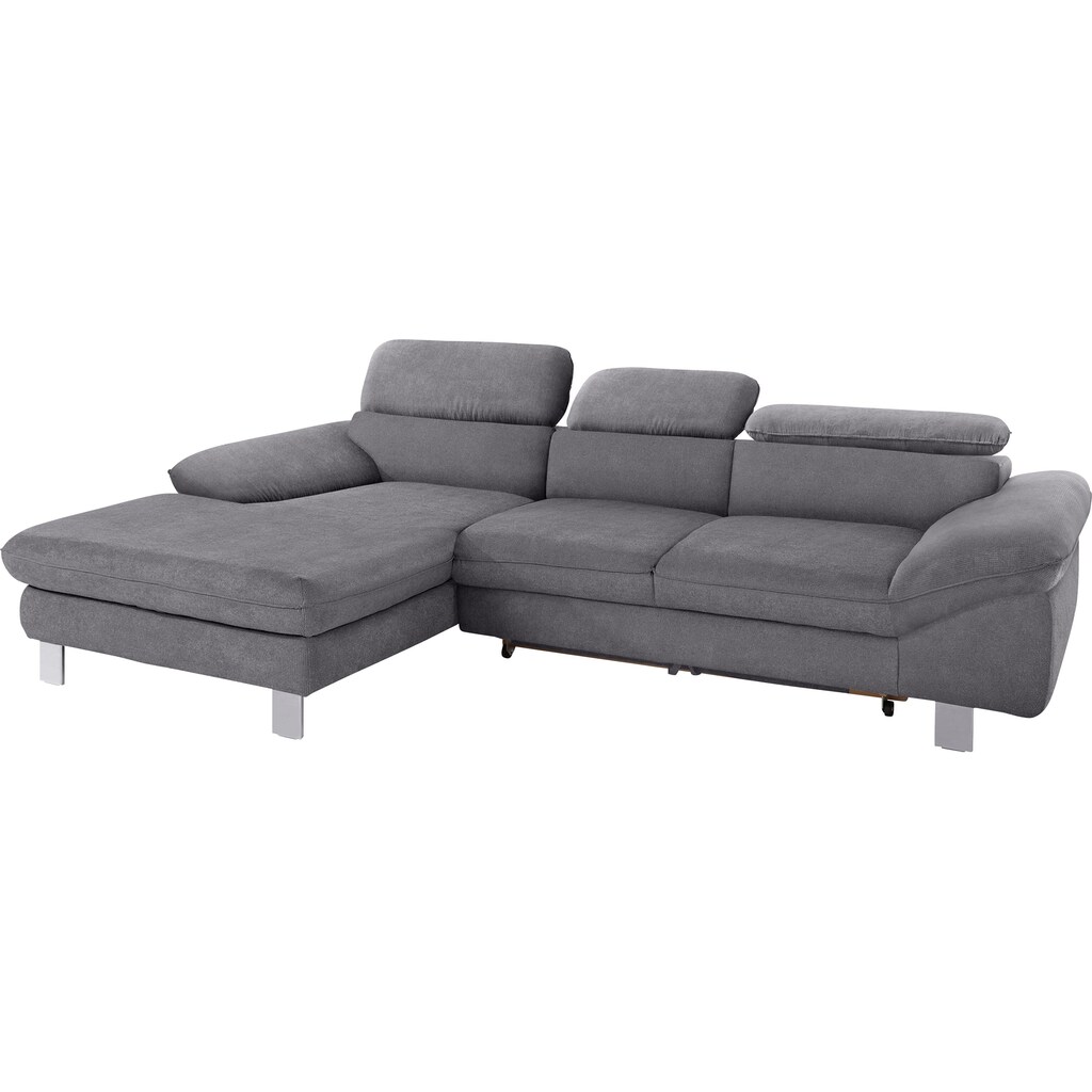 COTTA Polstergarnitur »Driver« (Set 2 tlg.) bestehend aus Ecksofa und Hocker mit Kopfteilverstellung kaufen Online Shopping