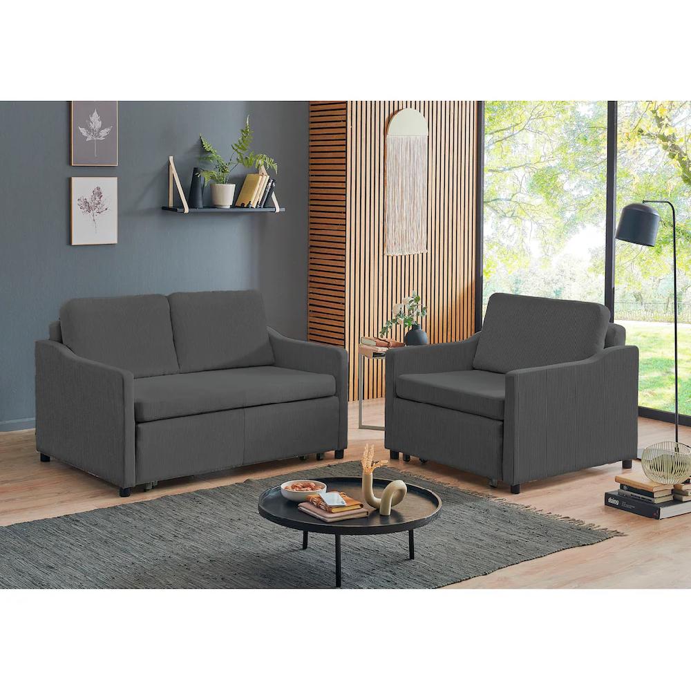 ATLANTIC home collection Schlafsofa »Anella« mit Cord-Bezug mit Schlaffunktion frei im Raum stellbar kaufen Muttertagsangebot