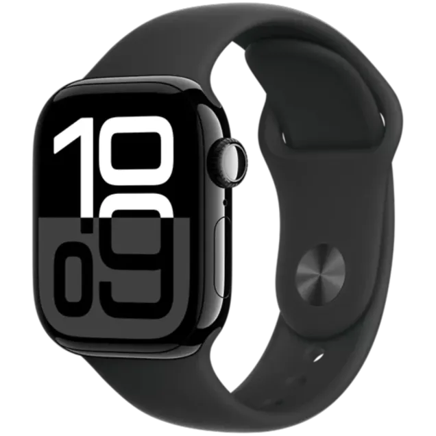 smarthome Apple Watch Series 10 Aluminium Sportarmband 64 GB 42 mm Diamantschwarz/Schwarz S/M kaufen