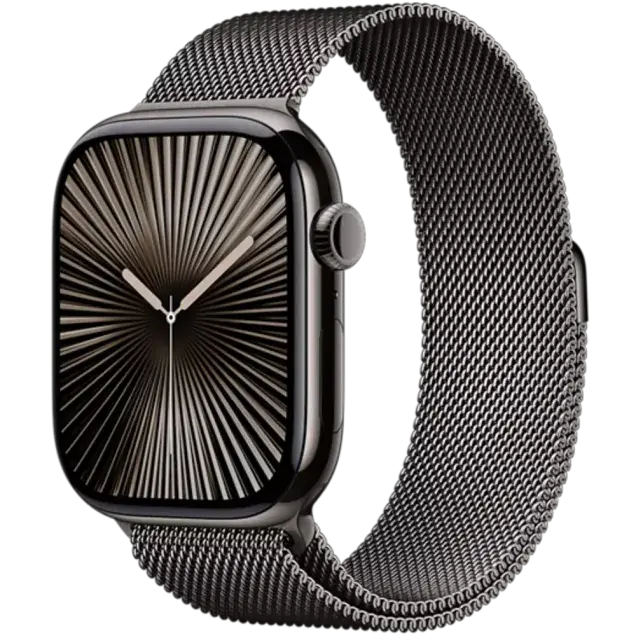 smarthome Apple Watch Series 10 Titan Milanaise Armband 64 GB 46 mm Schiefer/Schiefer M/L kaufen