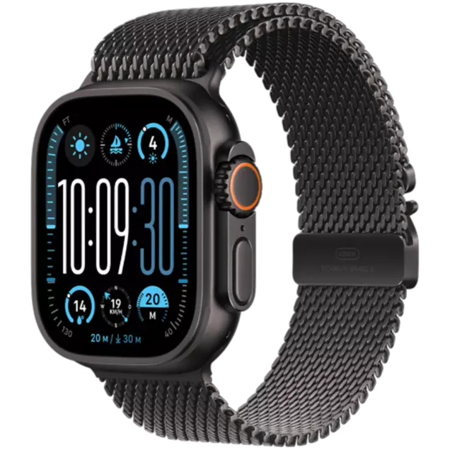 smarthome Apple Watch Ultra 2 Titan Milanaise Armband 64 GB 49 mm Schwarz/Schwarz Medium kaufen