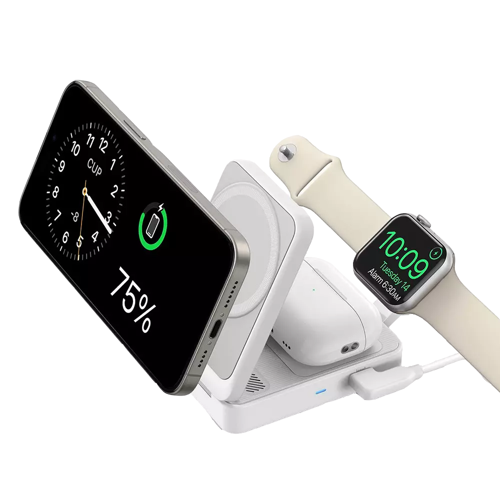 smarthome Anker MagGo Wireless Charger (15W Foldable 3-in-1) White kaufen Tägliche Deals